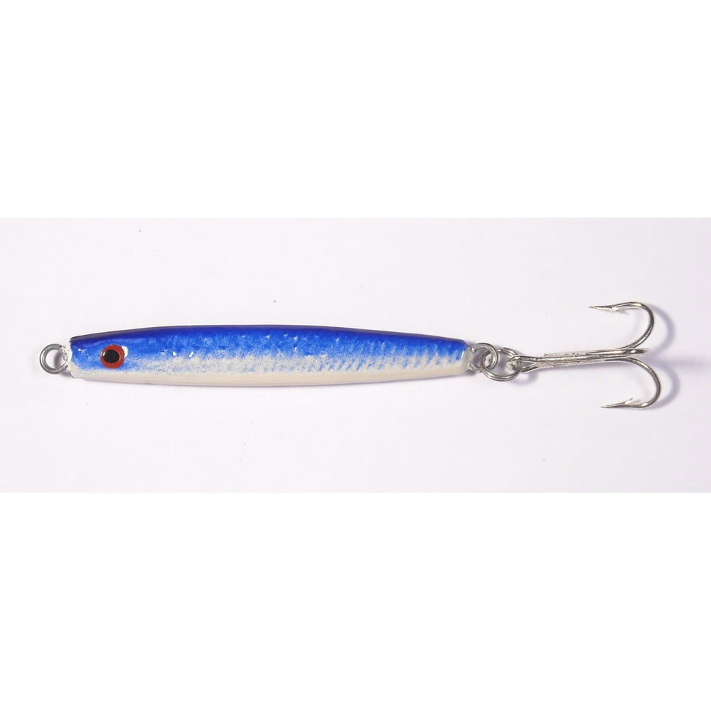 Haw River Tackle Sting Silver 11/4oz Silver Blue/White, Fishing Jigs