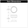 thumbnail image 5 of Belwith Keeler B077977 Reserve 1-1/4" Round Luxury Leather Cabinet Knob / Drawer Knob -, 5 of 7