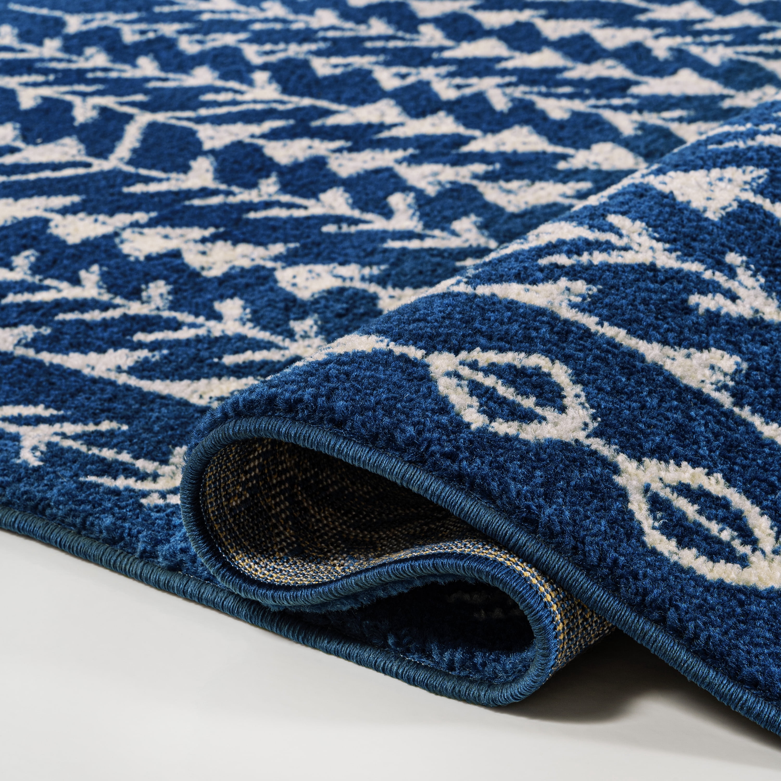 JONATHAN Y MOROCCAN HYPE 5 x 8 Area Rug, Ziri Moroccan Geometric - Navy/Cream, MOH210D-5