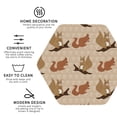 thumbnail image 3 of Rateoe Cartoon Squirrel Drawing Drink Coasters Set of 4 Leather Coasters Spill Protection for Table Desk,Durable and Non Slip Leather Coaster ,4 Inches Drink Mats-Hexagon, 3 of 6