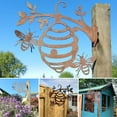 thumbnail image 1 of Father‘s Day Gift Bee Hive Garden Decor Iron Silhouettes Tree Plug-in Ornament New, 1 of 6