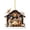 Snowy Roof Manger Scene, variant on Yardvibe Handcrafted Christmas Nativity Ornament, 4 Inch Resin Hanging Piece with Radiant Star Accent, Holiday Display for Tree Mantel Shelf Window, Radiant Arch Stable Scene