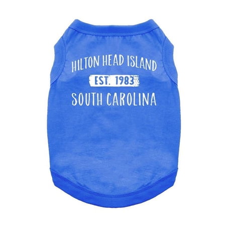 Doggie Design DD-78670-MD Hilton Head Island SC Dog Shirt Blue - Medium