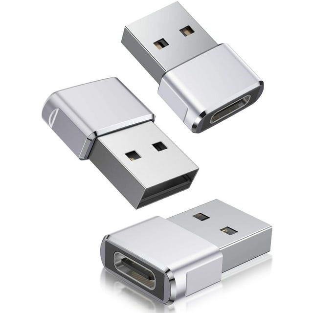 Adaptador USB C hembra a USB A macho verde paquete de 3, convertidor de cable de carga tipo C para Apple Watch 7 SE, iPhone 11 12 13 Pro Max Mini,8,AirPods,iPad 10 Air 5,14,Samsung Galaxy S23 S22 S21