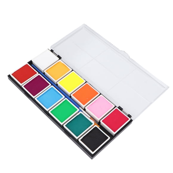 Face Paint Kit, 12 Colors Quick Drying Easy Cleaning DIY Painting For Art, Theater, Halloween, Parties And Cosplay, Paste Skin Painting For Kids Face Painting, Safe Party Makeu