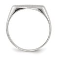 thumbnail image 2 of Auriga Fine Jewelry 14K White Gold 7.5x13.5 mm Closed Back Signet Ring for Women Size 6, 2 of 6