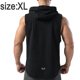 thumbnail image 2 of XL Sudadera deportiva negra para hombre, camisetas sin mangas, camisetas sin mangas, entrenamiento, gimnasio, culturismo, camiseta de secado rápido, 2 of 5