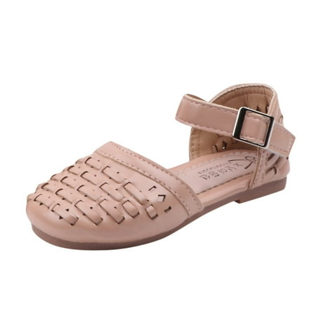 

MIUBAGIAL Girls Sandals Kids Baby Summer Beach Weaved Casuanl Princess Shoes