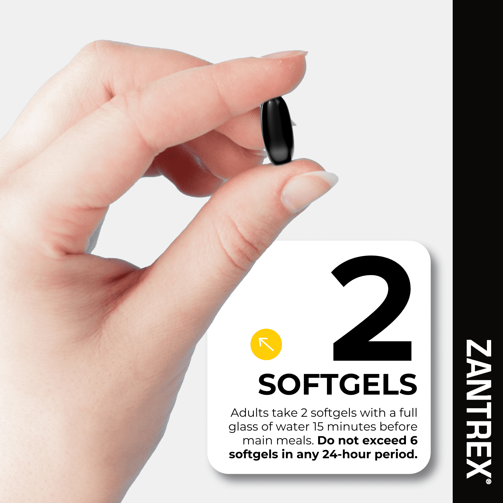 Zantrex Black – Energy Boost & Metabolism Support | Appetite Suppressant, Weight Management Formula | 60 Softgels