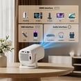 thumbnail image 3 of Projector with Wifi  Android 14 Portable Outdoor Ceiling Auto  270 Rotatable 200 Ansi 4k Home Theater, 3 of 8