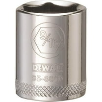 DEWALT DWMT85861OSP SAE Socket, Shallow, 6-Point,  9/16-In., 1/4-Drive - Quantity 1