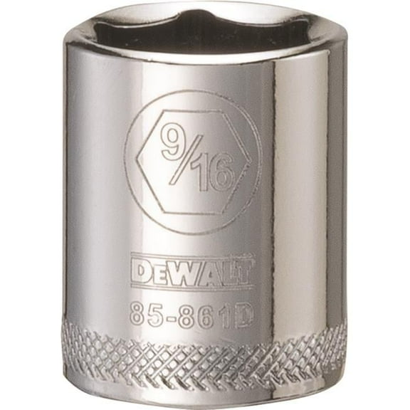 DEWALT DWMT85861OSP SAE Socket, Shallow, 6-Point,  9/16-In., 1/4-Drive - Quantity 1