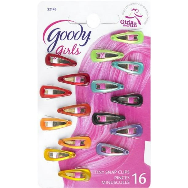 Goody Girls Mini Epoxy Contour Hair Clips, 16 Count (Pack of 3