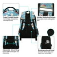 thumbnail image 4 of FORMRS Unisex Backpack Elementary School Travel Bookbag with Reflective Stripes, Easter Bunny Pattern, 4 of 7