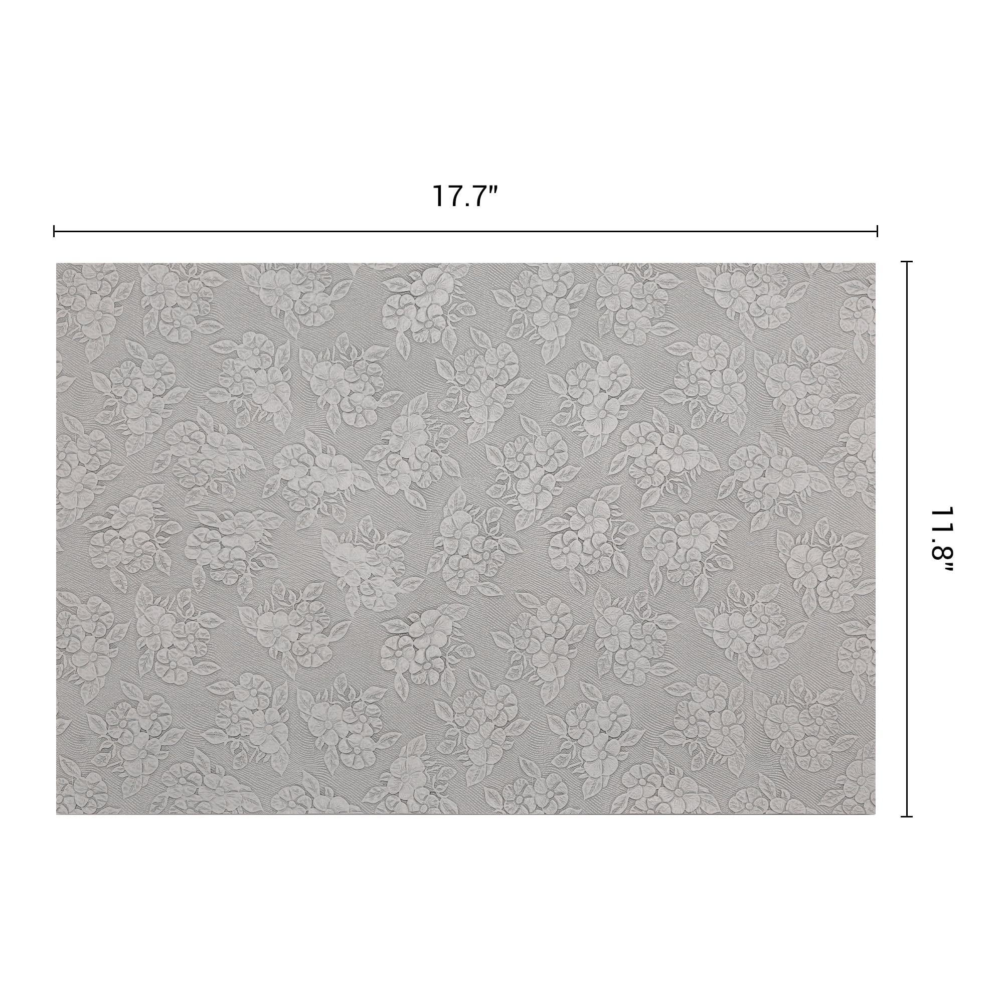 Unique Bargains Faux Leather Placemats for Kitchen Home Beige Gray 17.7"x11.8"