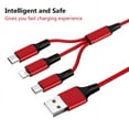 thumbnail image 2 of High-quality Nylon Braided Type-C Lightning Micro USB Data Cable 3 in 1 Fast Charge Stable, 2 of 8