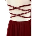 thumbnail image 6 of Sxiwei Kids Girls Skating Dress Shiny Rhinestones Sleeveless Leotard Dresses Modern Contemporary Burgundy 14, 6 of 9