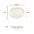 thumbnail image 2 of Excellante Color Ivory Melamine Dinnerware Collection 13 1/2" x 10 1/2" Platter, Comes in Dozen, 2 of 2