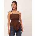 thumbnail image 2 of Moomaya Solid Peplum Tops For Women, Casual Smocked Strap Tube Tunic, 2 of 8