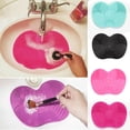 thumbnail image 4 of Limpiador de brochas de maquillaje, almohadilla de limpieza de silicona, almohadilla de limpieza, brocha de maquillaje, herramienta de limpieza, limpiador de brochas Ormromra 2035603-2, 4 of 8