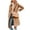 Khaki, variant on Women'S Winter Coat Casual Notched Lapel Single-Breasted Peacoat Black XXXL