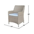 thumbnail image 6 of Outdoor Aluminum Wicker Patio Dining Chair with Cushion - Natural, 6 of 6