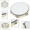 thumbnail image 2 of Hand Held Musical Tambourine Drum Bell with Metal Ringtone Percussion Drum Kids, 2 of 7