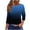 Dark Blue, variant on Staron Women's Ombre T-Shirt 3/4 Sleeve Round Neck Casual Blouse Loose Top Fashion Printed Tee, Pink XXL