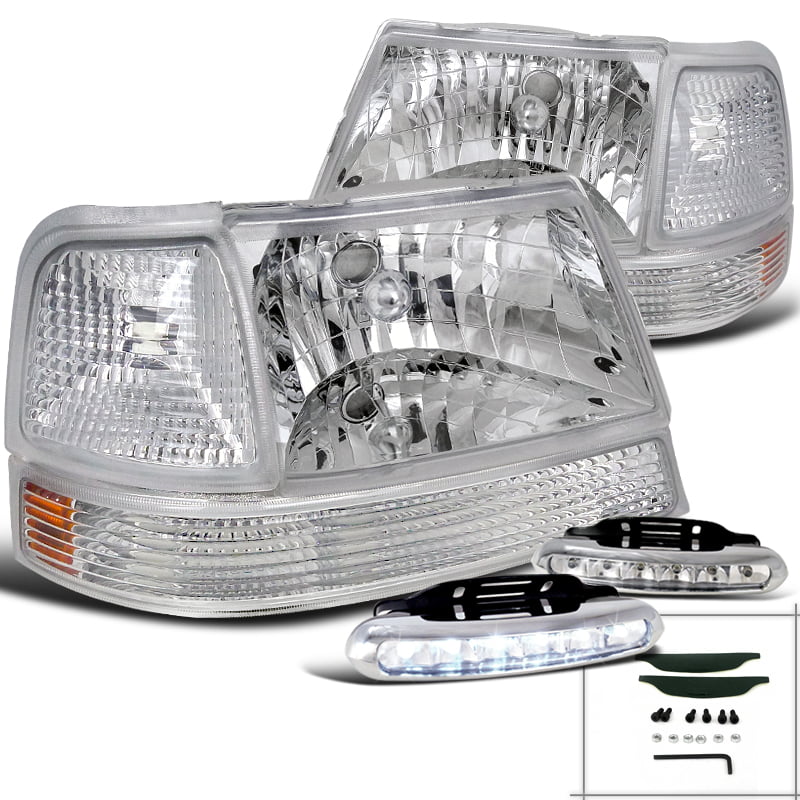 1998 1999 2000 FORD RANGER CLEAR HEADLIGHTS & CLEAR SIGNAL LIGHTS & TAIL LIGHTS