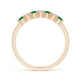 thumbnail image 2 of ANGARA Natural Half Eternity Seven Stone Emerald and Diamond Wedding Ring in 14K Rose Gold for Women (Size-2.5mm) | May Birthstone, Anniversary, Jewelry Gift for Women | Natural Emerald Ring, 2 of 9