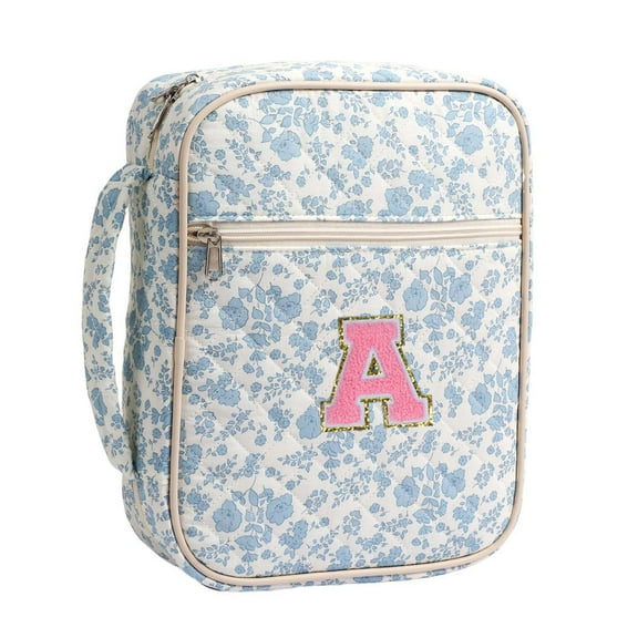 Personalized Initial Bible Cover Case for Women,Large Bible Tote Bags Organizer Quilted Carrying Case with Durable Handle ,Bible Study Supplies Accessories Christian Gifts for Women