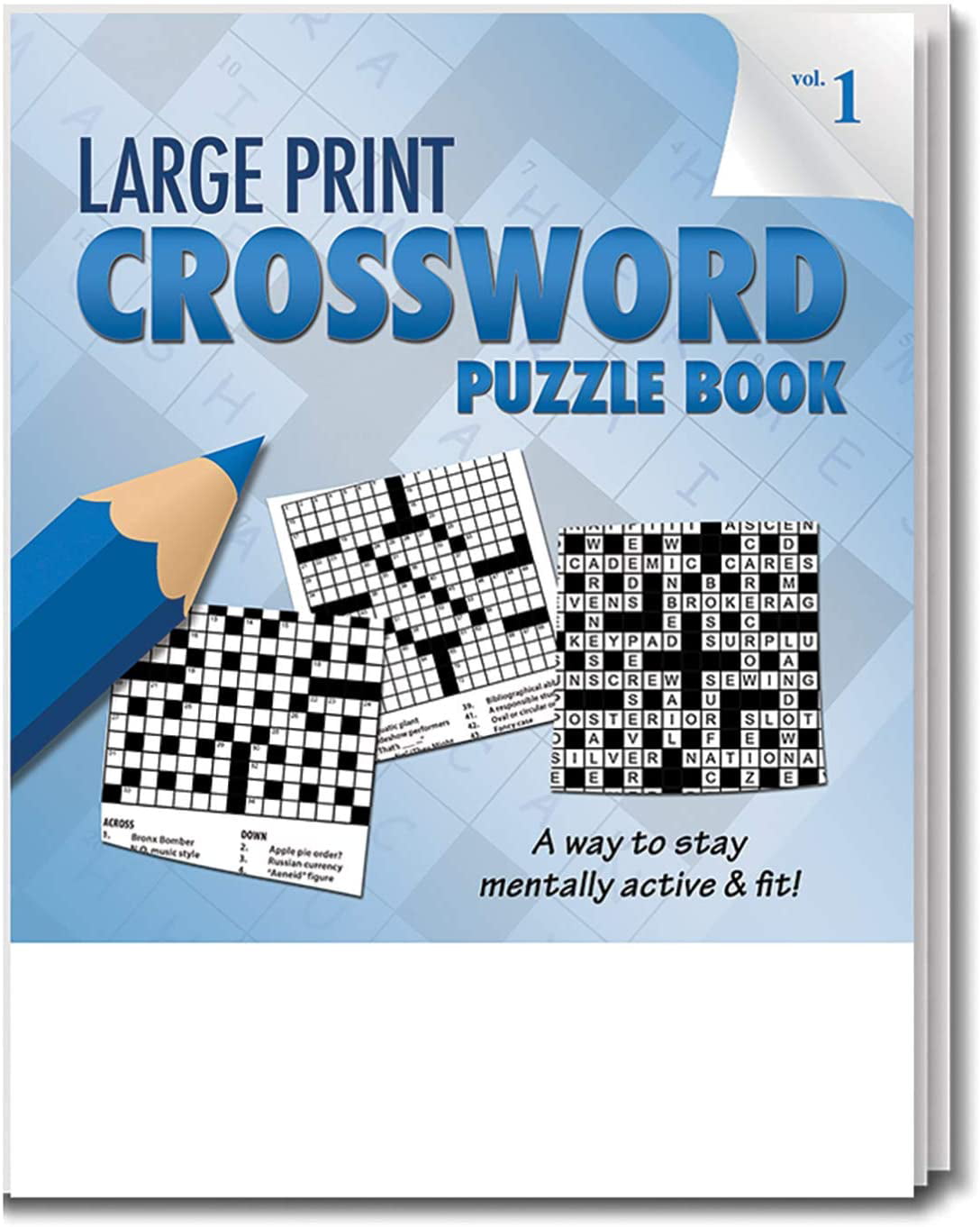 25 Pack Safety Magnets Large Print Crossword Puzzle Books for Seniors in Bulk Volume 1 