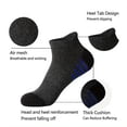 thumbnail image 4 of 5 Pairs Ankle Compression Socks for Men & Women, Low Cut Sport Socks for Running, Athletic, Cycling, White, 4 of 6