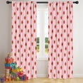 thumbnail image 5 of Blackout Kids Curtains,Red Strawberry Plants Fruit Pink Pattern Childrens Insulated Curtains Set Of 2,Bedroom Essentials,Toddler Room Decor 42"x84", 5 of 5