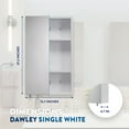 thumbnail image 6 of Croydex Dawley Single Door Steel Medicine Cabinet with Mirror in White (16x26in), 6 of 8