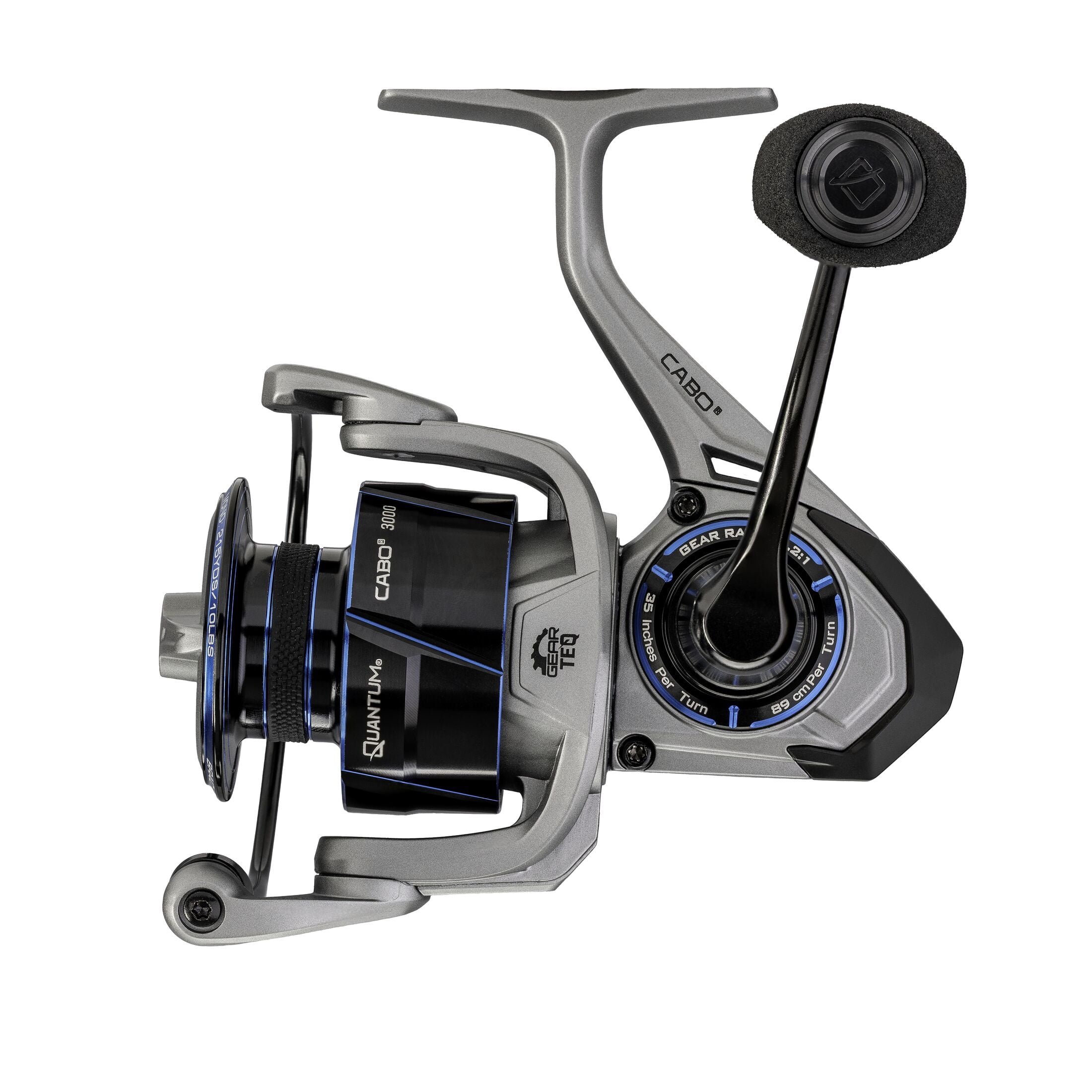 Quantum Cabo Spinning Fishing Reel, Size 3000, 6.2:1 Gear Ratio, 6+1 Bearings