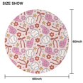 thumbnail image 6 of Pink Baseball Fun Pattern Round Tablecloth 60"x60",Wrinkle Wipeable Table Cloth for Kitchen Dining Room Picnic Patio Party, 6 of 6