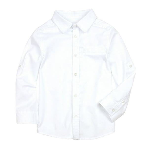 Deux Par Deux Boys' Basic Dress Shirt White Aristo Kids, Sizes 2-10 - 3 White 3