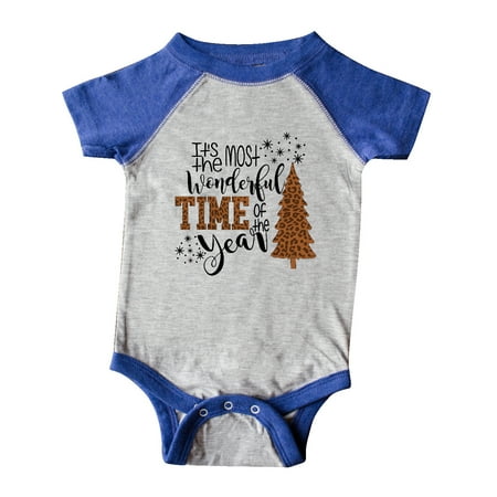 

Inktastic Christmas It s the Most Wonderful Time of the Year Cheetah Gift Baby Boy or Baby Girl Bodysuit