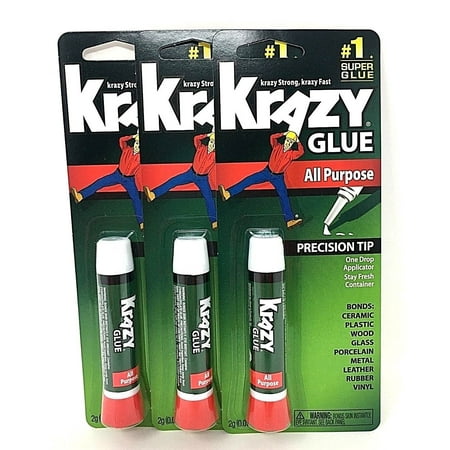 3 Pack Krazy Glue Instant strong Super Glue crazy fast...