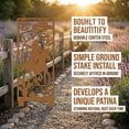 thumbnail image 6 of Rusty Metal Garden Stake, 2D 14.18 inches Garden Column Rust Steel Statue, Modern Garden Sculpture, Metal Patio Landscape Decor, Art Column for Lawn, Porch, Backyard Decoration, Style E, 6 of 9
