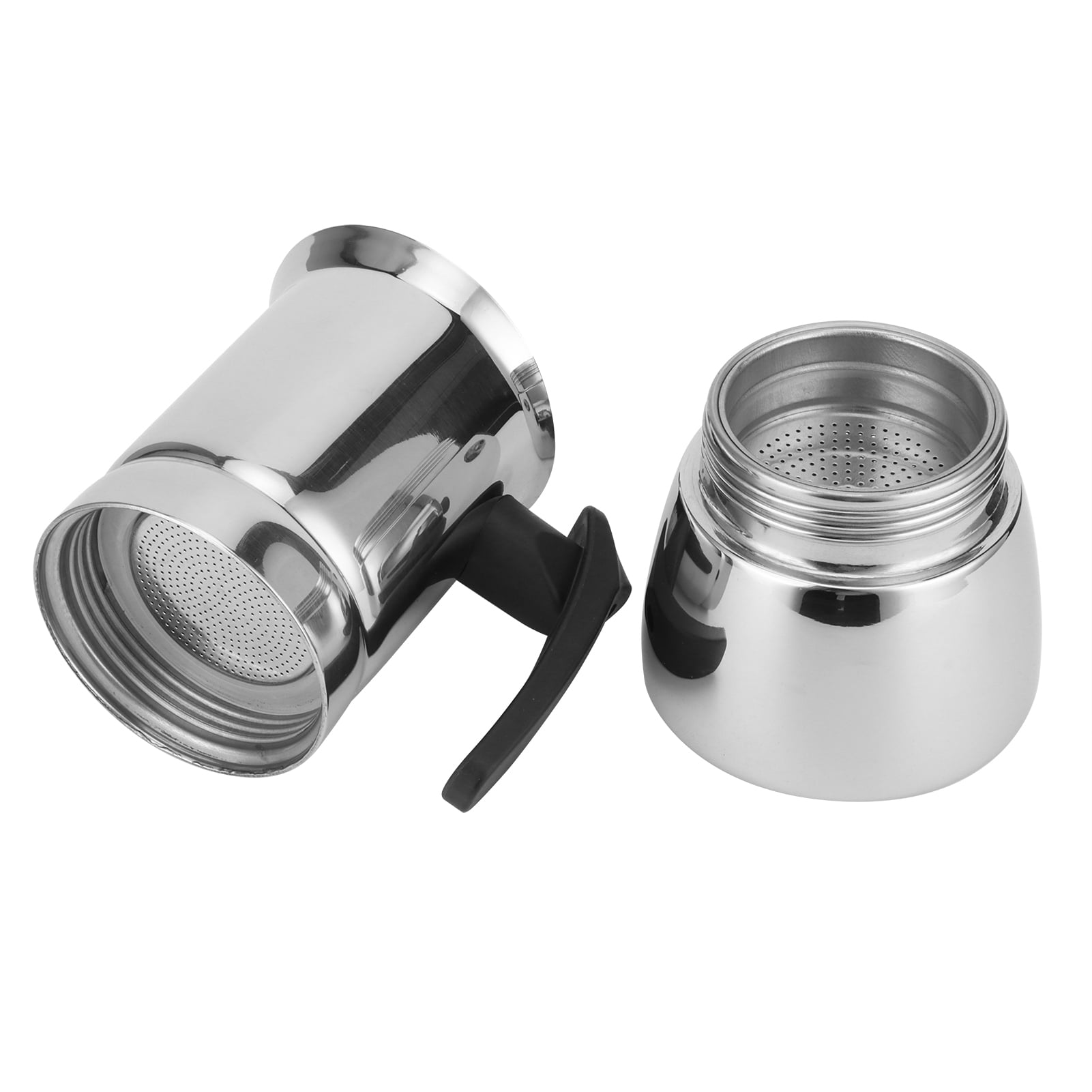 Suodoka Classic 4-Cup Moka Pot, 6.8 fl oz / 200ml Stainless Steel Stovetop Espresso Maker, Portable Coffee Percolator for Induction, Gas and Electric Stoves Home Office Use