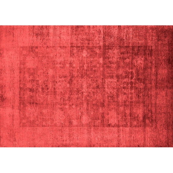 Ahgly Company Indoor Rectangle Oriental Red Industrial Area Rugs, 7' x 10'