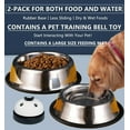 thumbnail image 2 of 2-Pack 26oz Pet Bowls for Medium/Large Dogs Cats, Stainless Steel Dog Bowls with Rubber Bases Full Set Includes 2 Pets Bowls, Pet Bell, 2 of 8