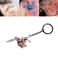 thumbnail image 4 of Mini máquina de tatuaje portátil, suministro de tatuaje, llavero, adorno colgante (tipo F plateado), 4 of 8
