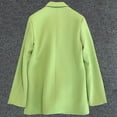 thumbnail image 4 of TFEOQRY Women's Double Breasted Blazer Lapel Long Sleeve Button Down Jacket Casual Office Work Outerwear Green, 4 of 6