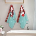 thumbnail image 4 of Cute Santa Claus Hand Towels 2 PCS, Funny Christmas Kitchen Towel Ultra Soft and Highly Absorbent,Decorative Fingertip Face Towel for Bathroom Hotel, 28.3"x14.4", 4 of 6