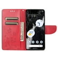 thumbnail image 6 of Feishell Slim Wallet Phone Case for Google Pixel 7a,Butterfly & Floral Embossed PU Leather Anti-Scratch Shockproof Magnetic Clasp Flip Kickstand Credit Card Slots Phone Cover,Red, 6 of 6