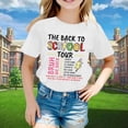 thumbnail image 2 of Girls Shirts Children's School Season Printed Short Sleeved Round Neck T Shirt White, 3-4 Years, 2 of 4