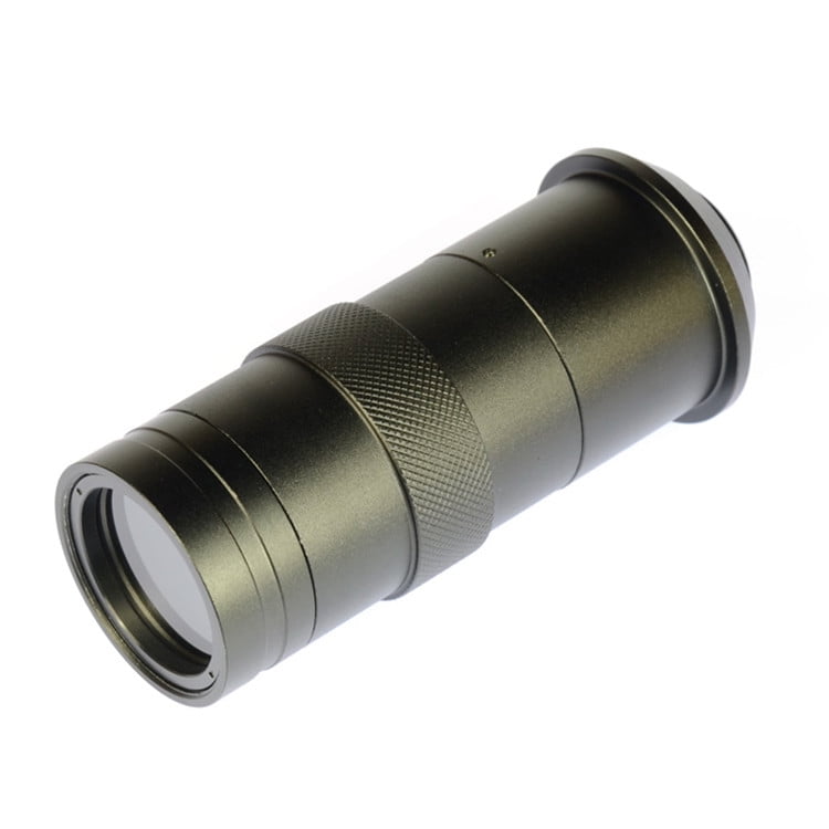 Industry Lens 8X -100X Magnification Adjustable 25mm Zoom C-mount Lens Glass for Industry Microscope Camera Eyepiece Magnifier